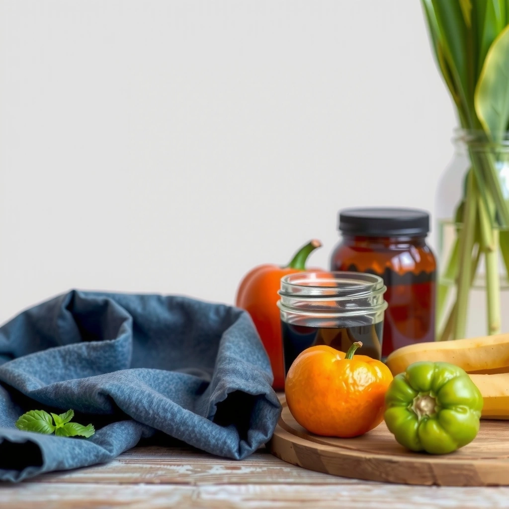 Gesunde Zutaten und Vorbereitung für eine Beratung